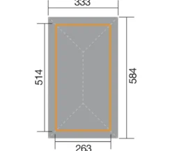 Weka Premium-Carport 651 Gr. 1, ca. B584/H291/T333 cm