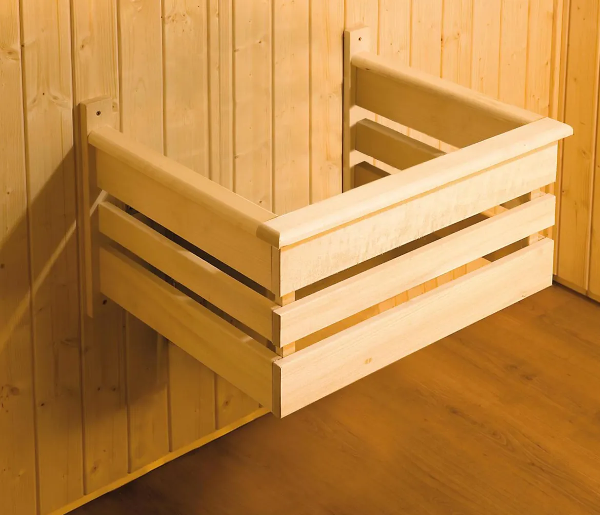 Weka Sauna Bergen mit Glastür und Fenster