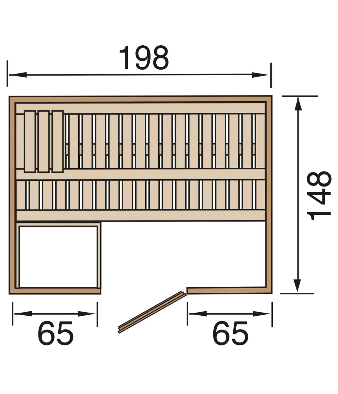 Weka Sauna Bergen mit Holztür