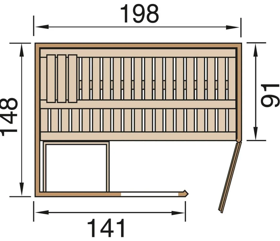 Weka Sauna Cubilis mit Glastür und Fenster