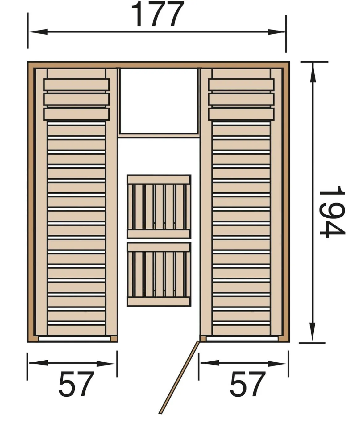 Weka Sauna Kaarina mit Glastür