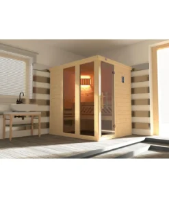 Weka Sauna Kemi Panorama inkl. Ofen, ca. B162/H200/T193 cm