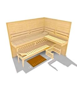 Weka Sauna Kemi Panorama mit Glastür, inkl. Ofen