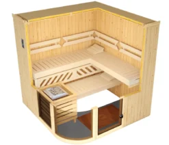 Weka Sauna Sara mit Glastür und Fenster, inkl. Ofen