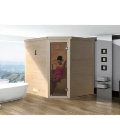 Weka Sauna Turku mit Glastür inkl. Ofen, ca. B195/H205/T178 cm