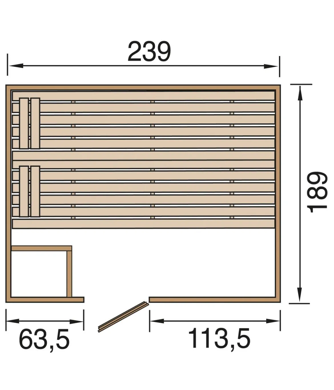 Weka Sauna Valida mit Glastür