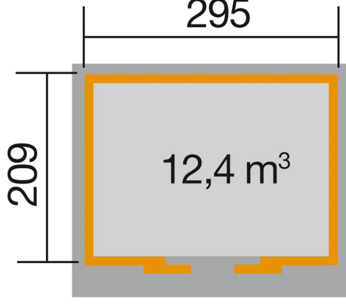 Weka Schiebetürhaus 225 Gr.1, ca. B315/H238/T249 cm