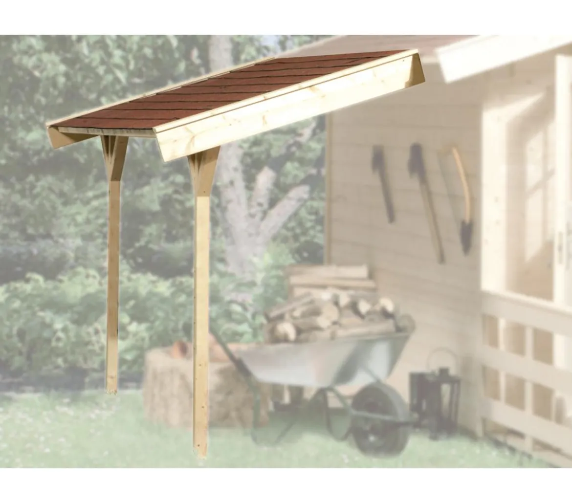 Weka Schleppdach für Gartenhaus ab Tiefe 200 cm, ca. B135/H210/T230 cm