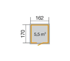 Weka Schwedenhaus Gr. 1, ca. B200/H220/T208 cm
