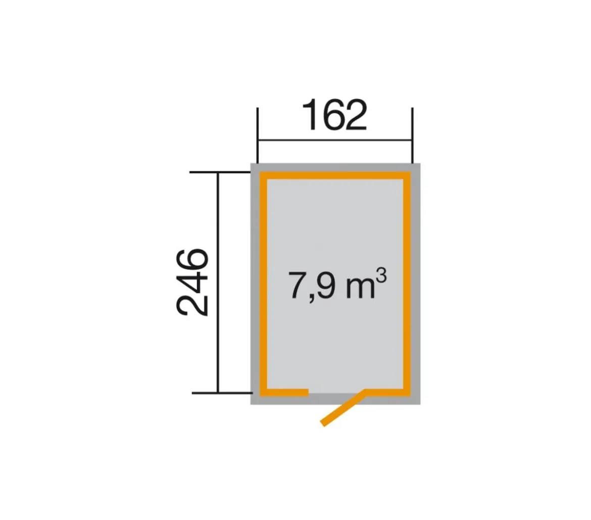 Weka Schwedenhaus Gr. 2, ca. B200/H220/T286 cm