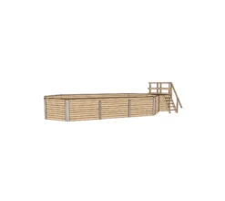 Weka Schwimmbad 594 A, inkl. Technikraum und Holztreppe