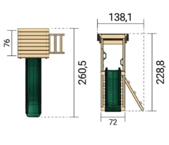 Weka Spielturm Nizza, ca. B138,1/H228,8/T260,5 cm