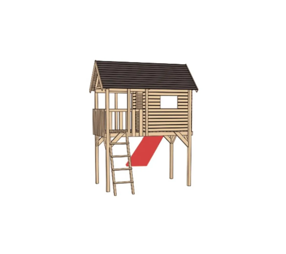Weka Tabaluga Stelzenhaus 815 inkl. Rutsche, ca. B235/H332/T125 cm