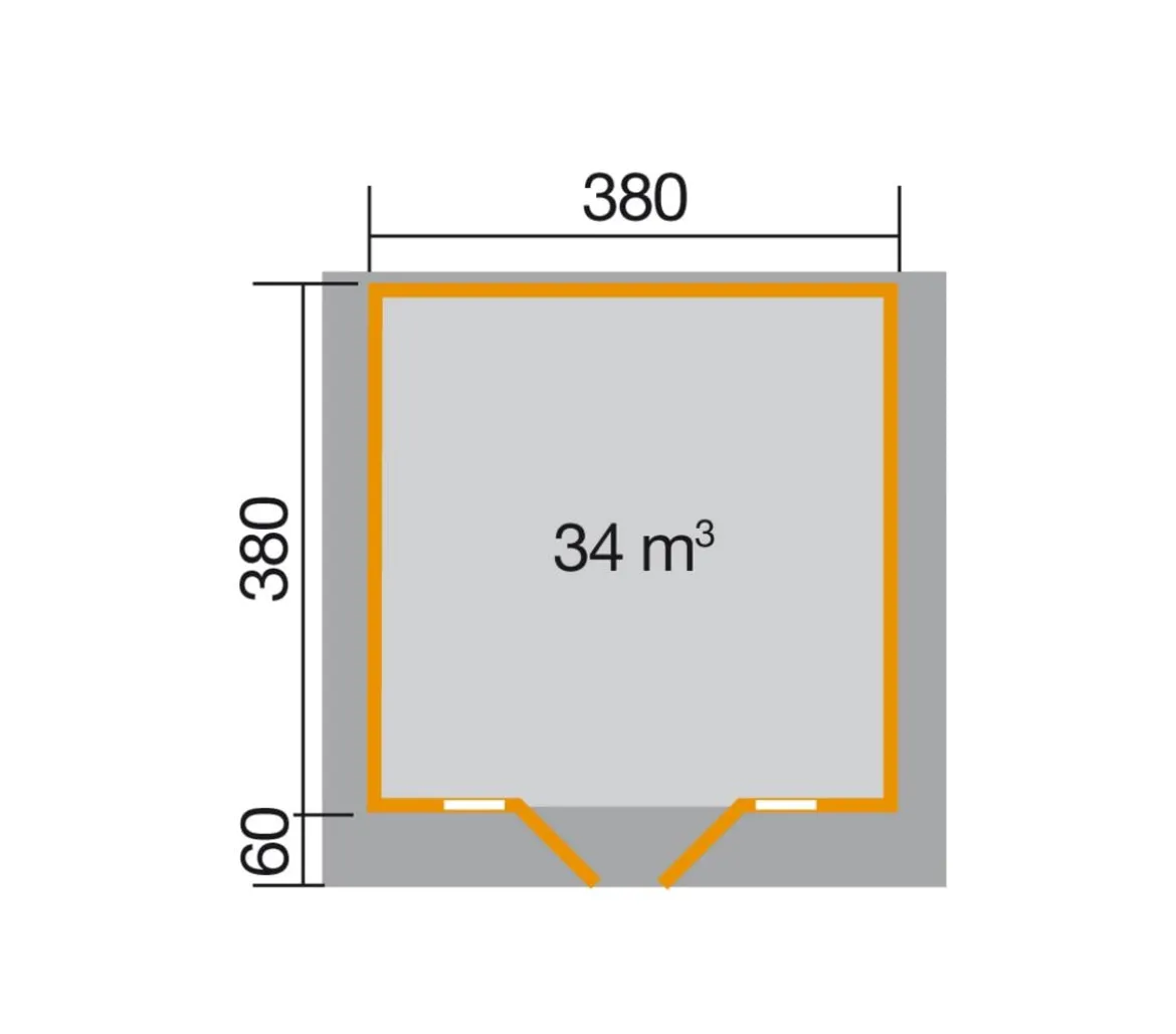 Weka Weekendhaus 137 Gr. 2, ca. B460/H265/T454 cm