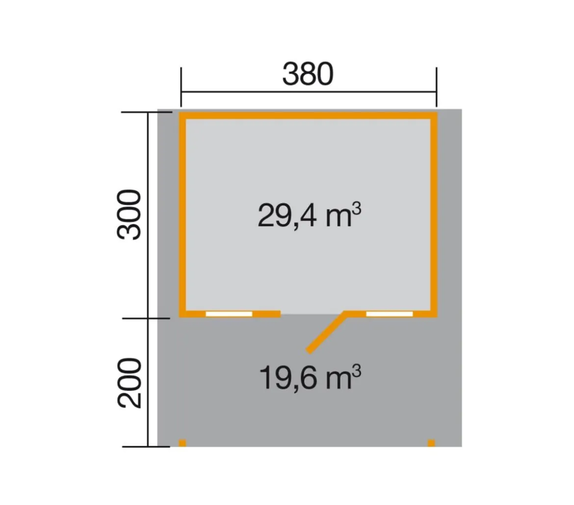 Weka Weekendhaus 138 Gr. 1, ca. B450/H299/T514 cm