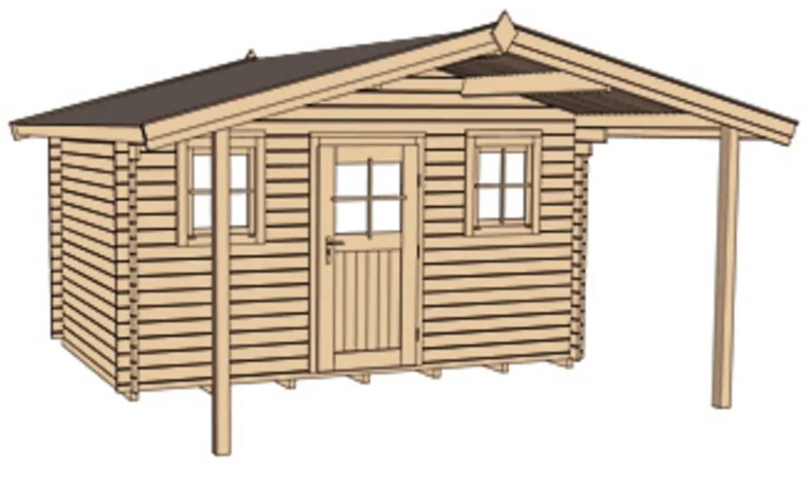 Weka Weekendhaus 138 Gr. 1, ca. B450/H299/T514 cm