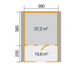 Weka Weekendhaus 138 Gr. 2, ca. B450/H299/T594 cm