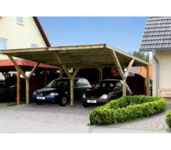 Weka Y-Doppelcarport 612 mit Stahldach, ca. B592/H250/T606 cm