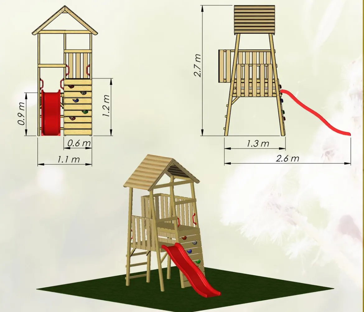 Wendi Toys Spielturm Hase, ca. B110/H270/T260 cm