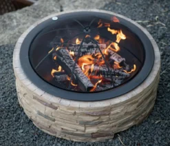 Westmann Feuerstelle, ca. B90/H54/T90 cm
