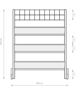 Westmann Kräuterregal Viktoria, ca. B80/H95/T50 cm
