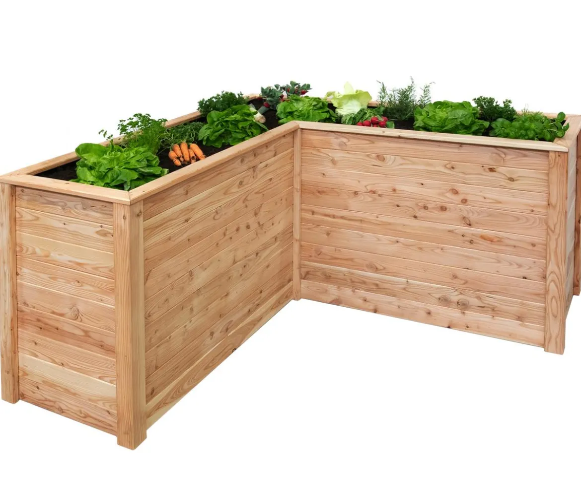 Westmann Lärchenholz-Hochbeet Klassik L, ca. B170,5/H84/T170,5 cm