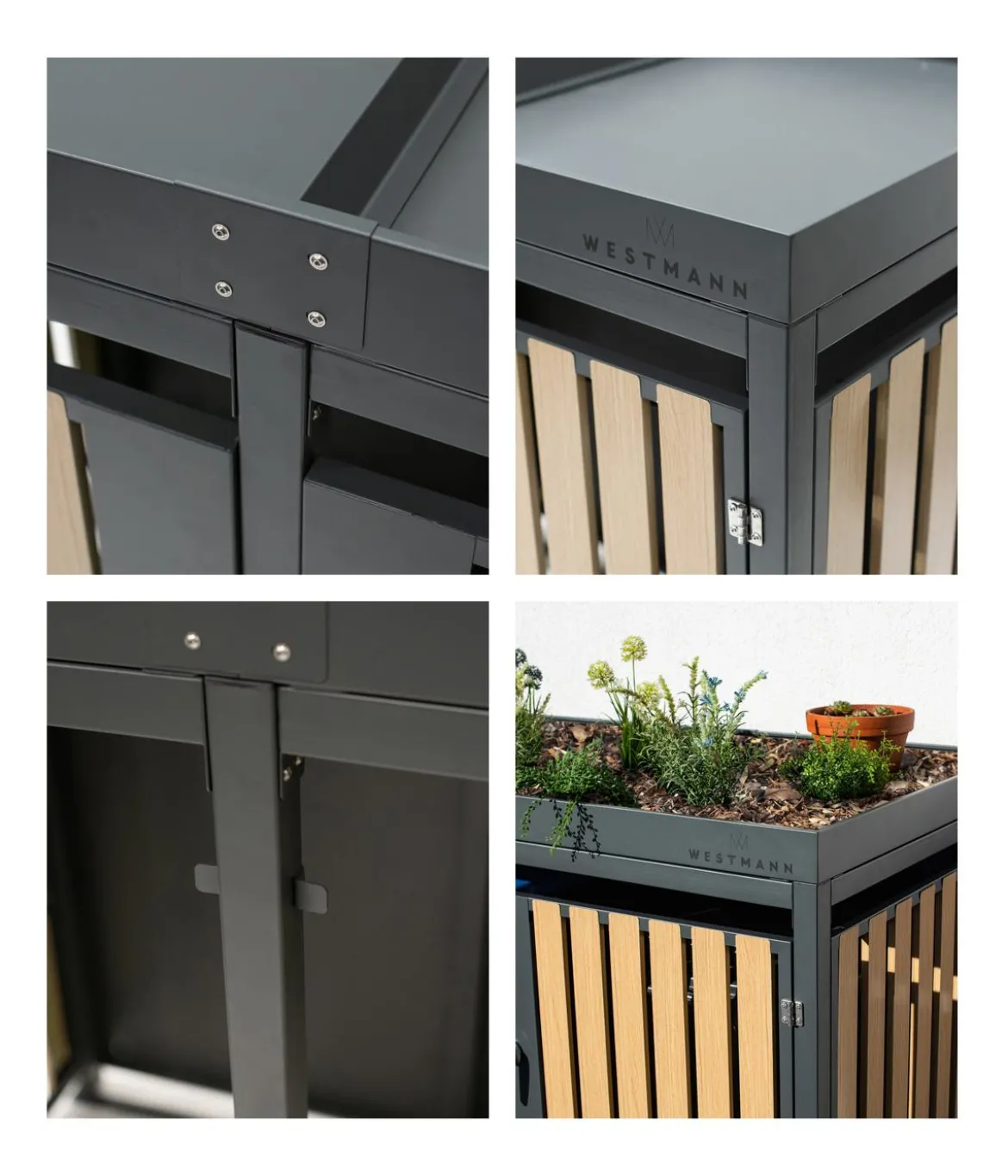 Westmann Mülltonnenbox 240 l, ca. B134/H125/T84 cm