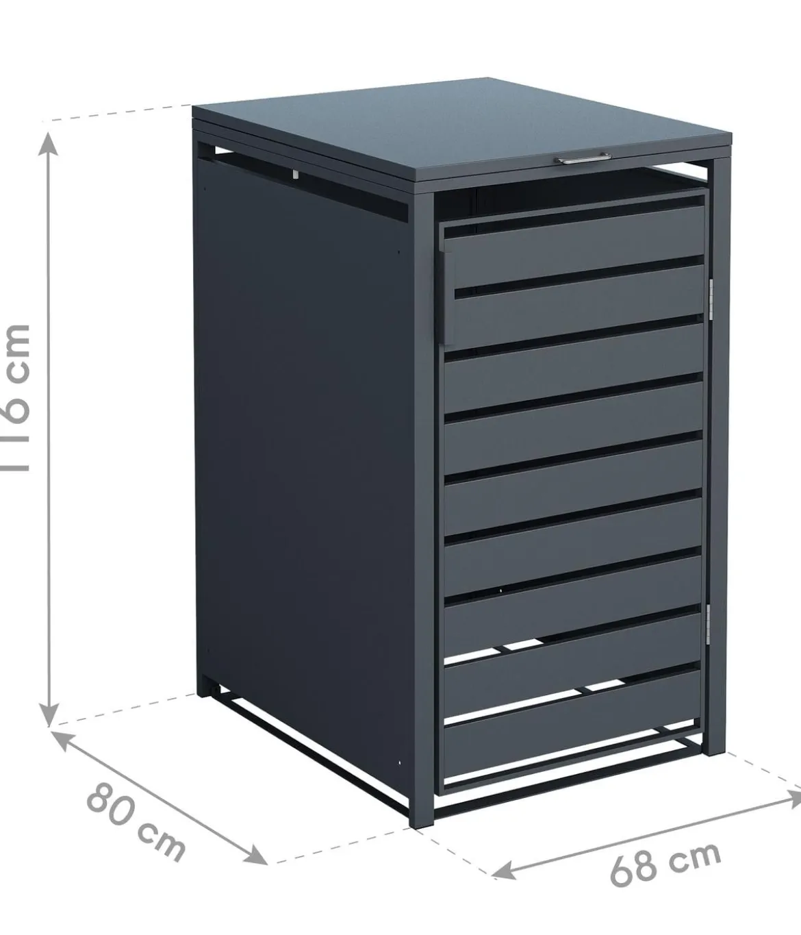 Westmann Mülltonnenverkleidung Kubus 1er Box, ca. B68/H116/T80 cm