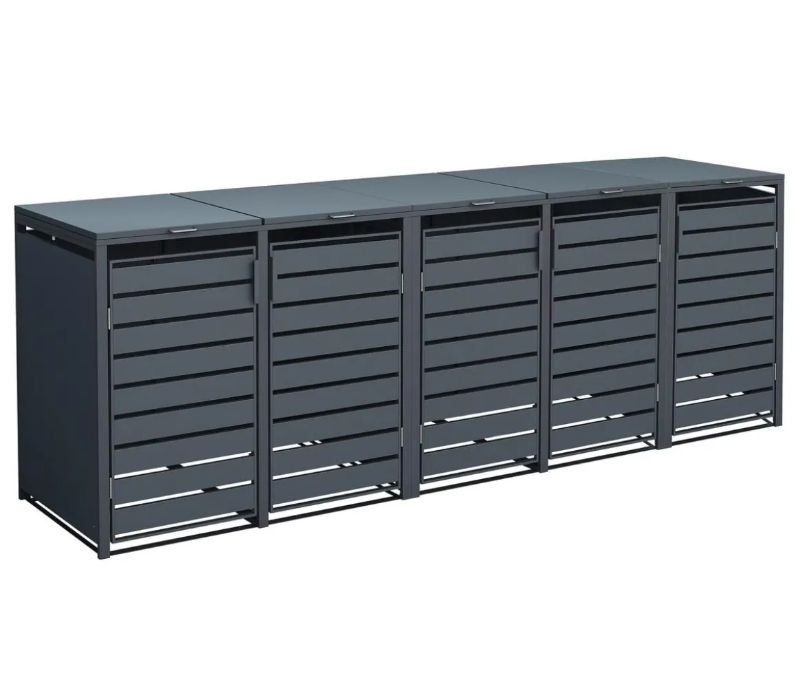 Westmann Mülltonnenverkleidung Kubus 5er Box, ca. B332/H116/T80 cm
