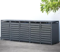 Westmann Mülltonnenverkleidung Kubus 5er Box, ca. B332/H116/T80 cm
