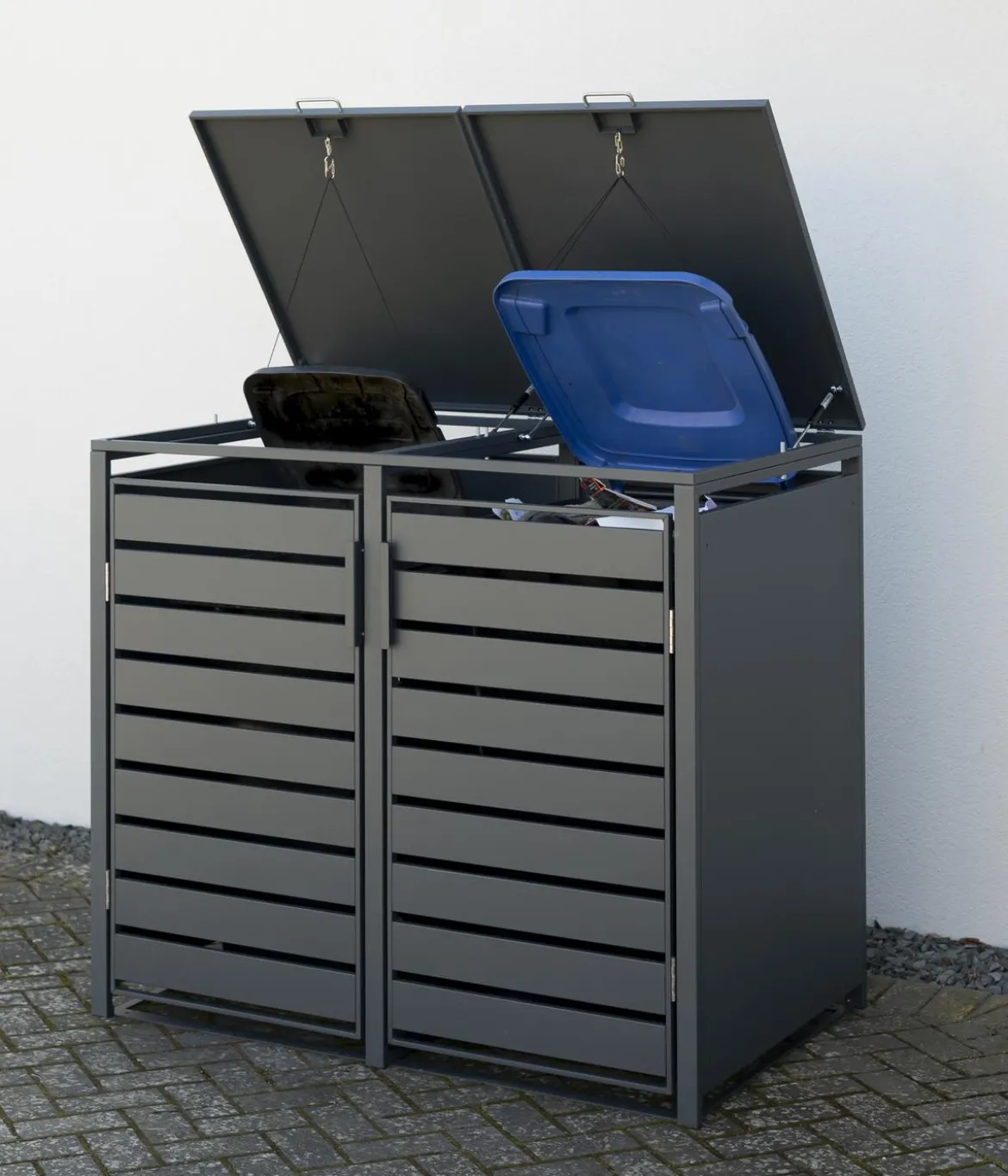 Westmann Mülltonnenverkleidung Kubus 2er Box, ca. B132/H116/T80 cm