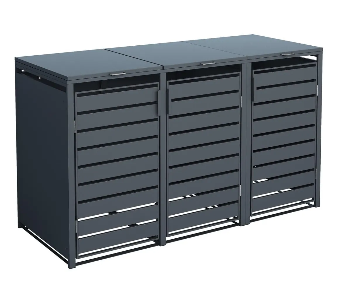 Westmann Mülltonnenverkleidung Kubus 3er Box, ca. B200/H116/T80 cm