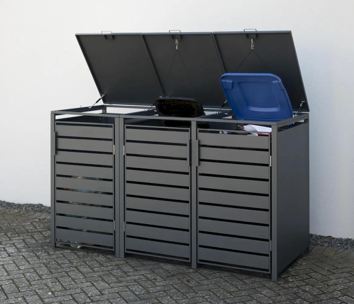Westmann Mülltonnenverkleidung Kubus 3er Box, ca. B200/H116/T80 cm