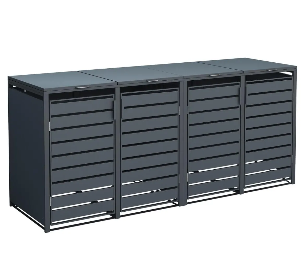 Westmann Mülltonnenverkleidung Kubus 4er Box, ca. B264/H116/T80 cm
