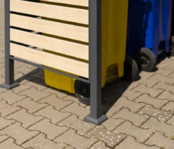 Westmann Mülltonnenverkleidung Planum 4er Box, ca. B330/H120/T90 cm