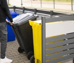 Westmann Mülltonnenverkleidung Planum 4er Box, ca. B330/H120/T90 cm