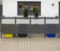 Westmann Mülltonnenverkleidung Planum 4er Box, ca. B330/H120/T90 cm