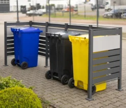 Westmann Mülltonnenverkleidung Planum 4er Box, ca. B330/H120/T90 cm