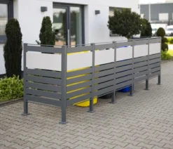 Westmann Mülltonnenverkleidung Planum 5er Box, ca. B410/H120/T90 cm