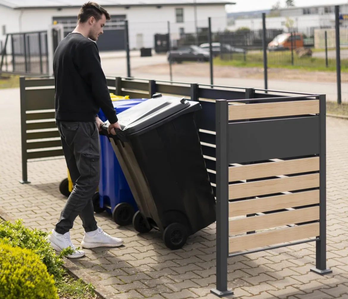 Westmann Mülltonnenverkleidung Planum 5er Box, ca. B410/H120/T90 cm
