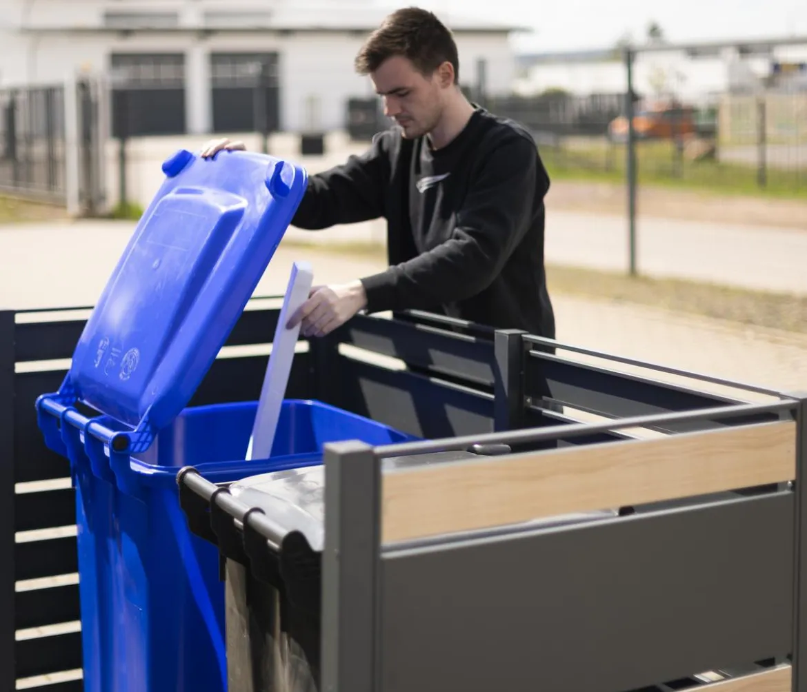Westmann Mülltonnenverkleidung Planum 2er Box, ca. B170/H120/T90 cm