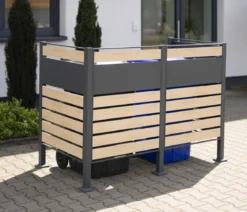 Westmann Mülltonnenverkleidung Planum 2er Box, ca. B170/H120/T90 cm