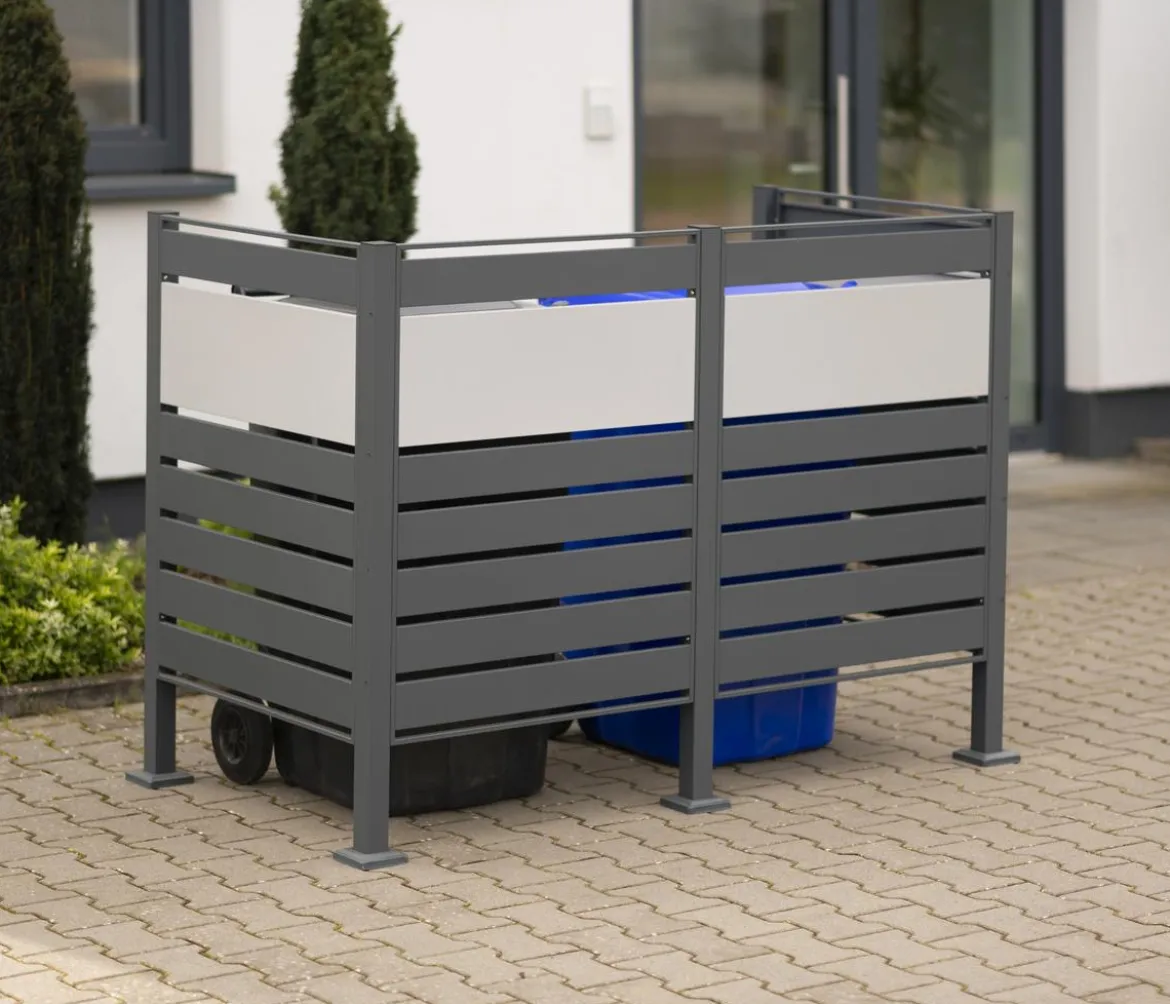 Westmann Mülltonnenverkleidung Planum 2er Box, ca. B170/H120/T90 cm