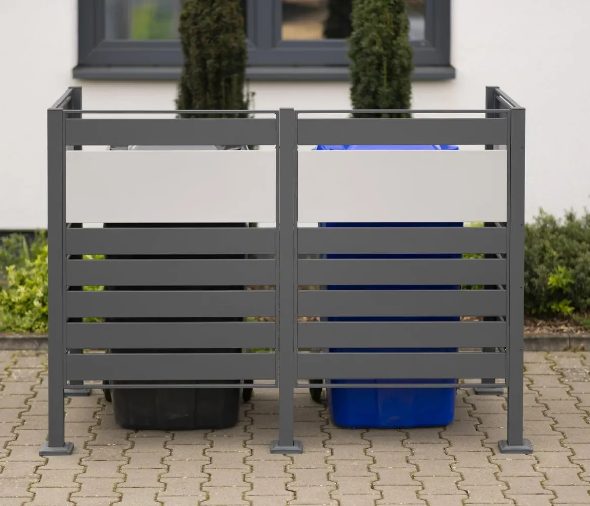 Westmann Mülltonnenverkleidung Planum 2er Box, ca. B170/H120/T90 cm