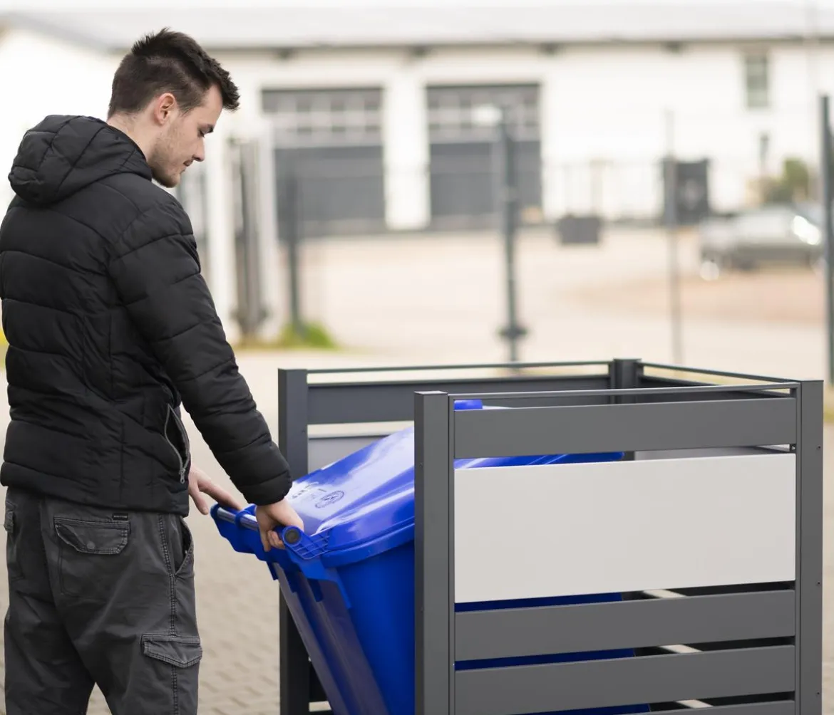 Westmann Mülltonnenverkleidung Planum 1er Box, ca. B90/H120/T90 cm