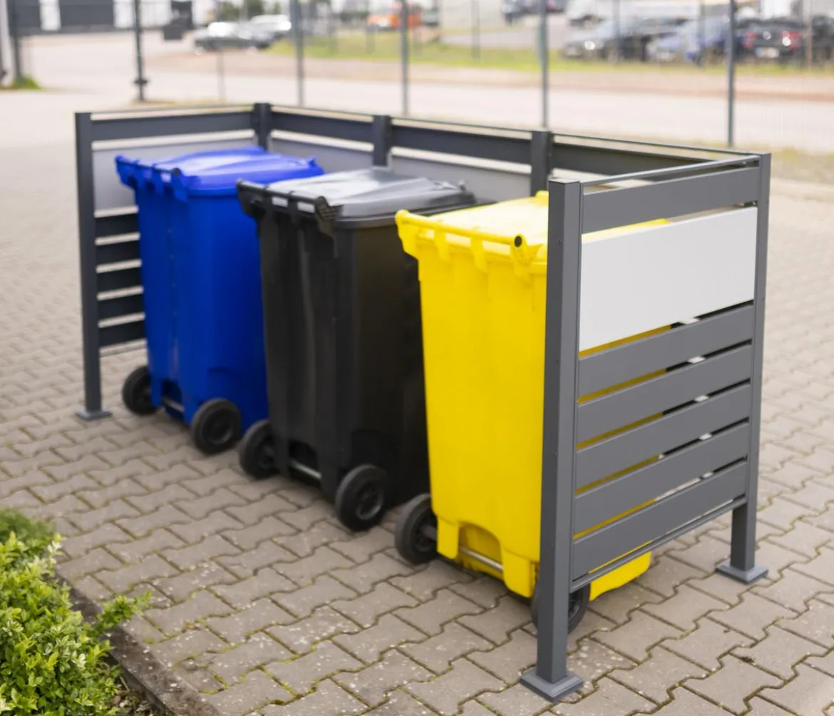 Westmann Mülltonnenverkleidung Planum 3er Box, ca. B250/H120/T90 cm