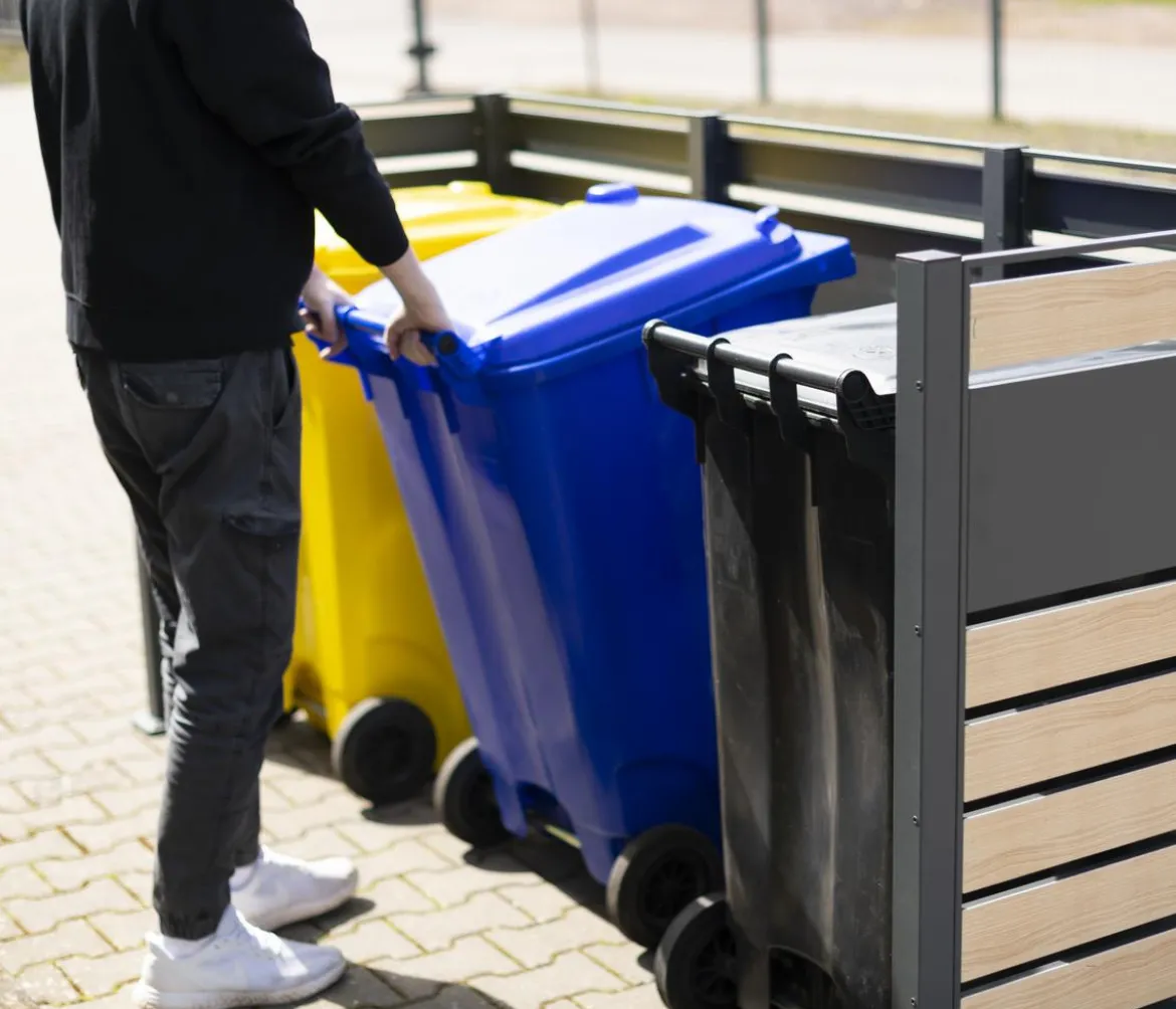 Westmann Mülltonnenverkleidung Planum 3er Box, ca. B250/H120/T90 cm