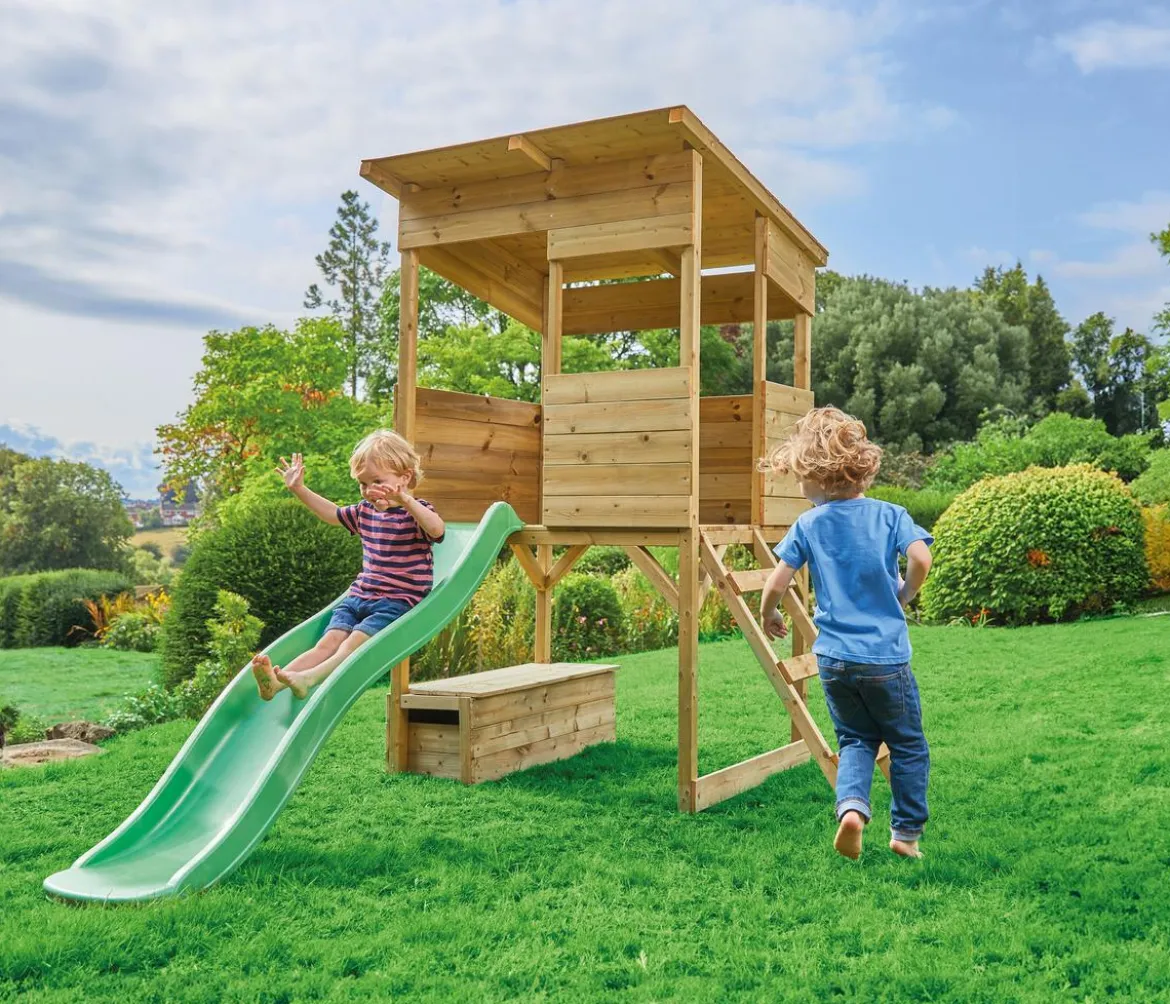 Westmann Spielhaus Wildnis inkl. Rutsche, ca. B126/H205/T114 cm