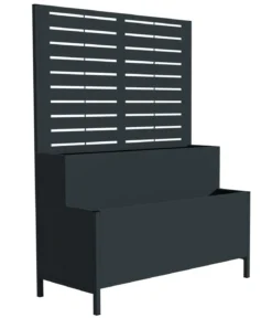 Westmann Stahl-Pflanzkasten mit Rankgitter Dekora 5, rechteckig, ca. B90/H120/T40 cm