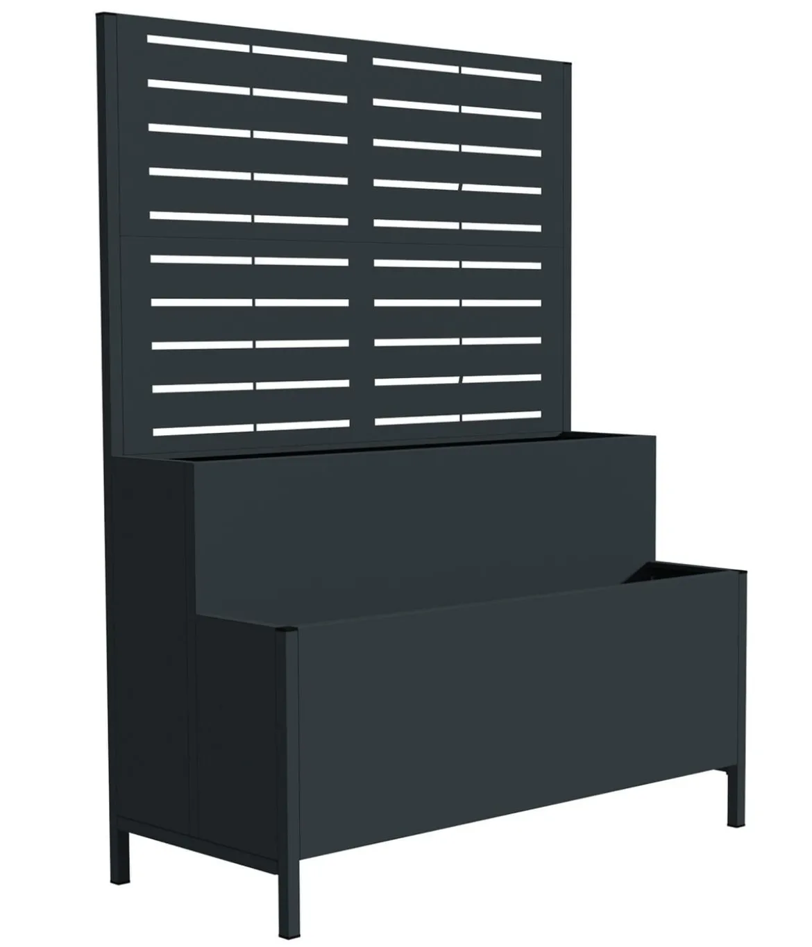 Westmann Stahl-Pflanzkasten mit Rankgitter Dekora 5, rechteckig, ca. B90/H120/T40 cm